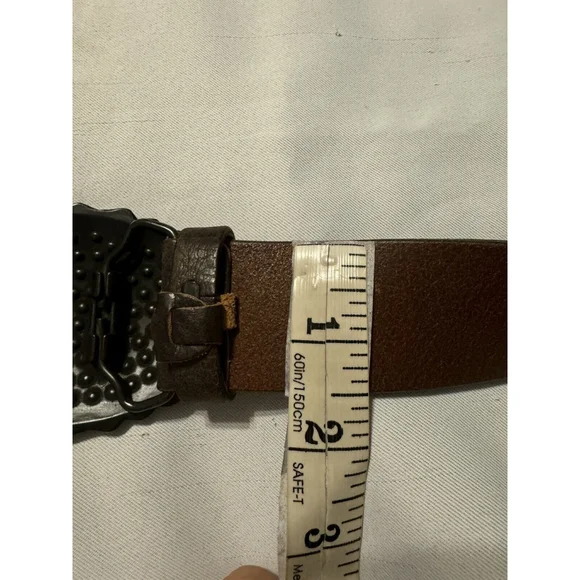 Garuglieri Italian Leather Belt Pave Crystal Buckle Black  display picture 3